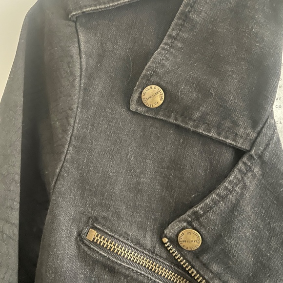 Current Elliott Black Jean jacket - Picture 7 of 8